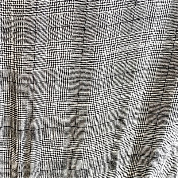 Petersyn Grey Plaid Collared Long Sleeve Ruffle Carter Dress Size L - Picture 7 of 11